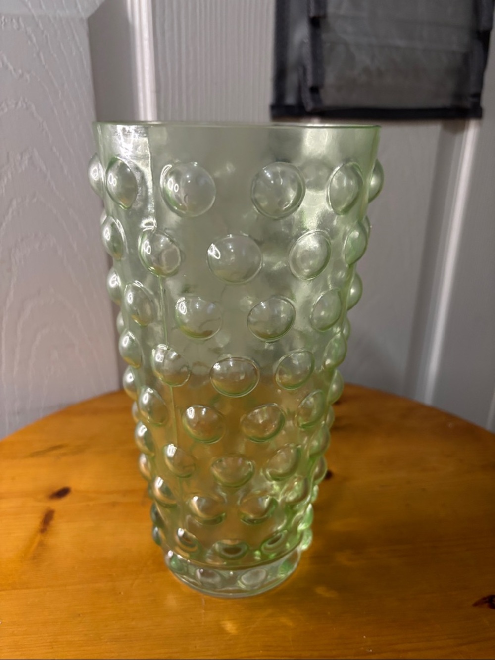 Green Textured Bubble Glass Vase